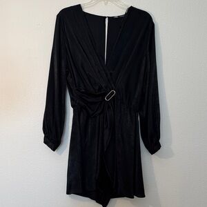Zara Black Long Sleeve Dress size L